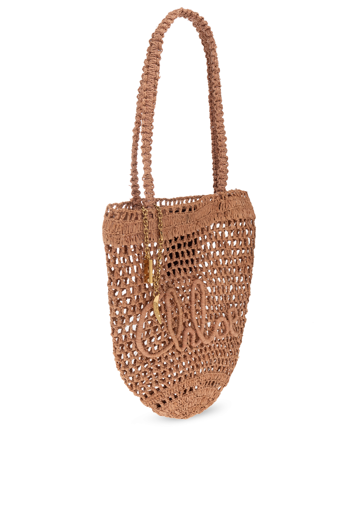 トートバッグ CHLOE SMALL SUMMER BANANA TOTE BAG IN BROWN Summer Banana Small raffia tote bag in brown - Chloe | Mytheresa